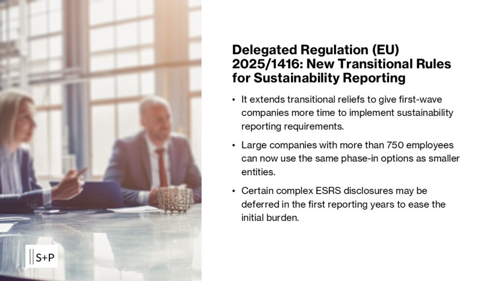Delegated Regulation (EU) 2025/1416: New Transitional Rules for Sustainability Reporting